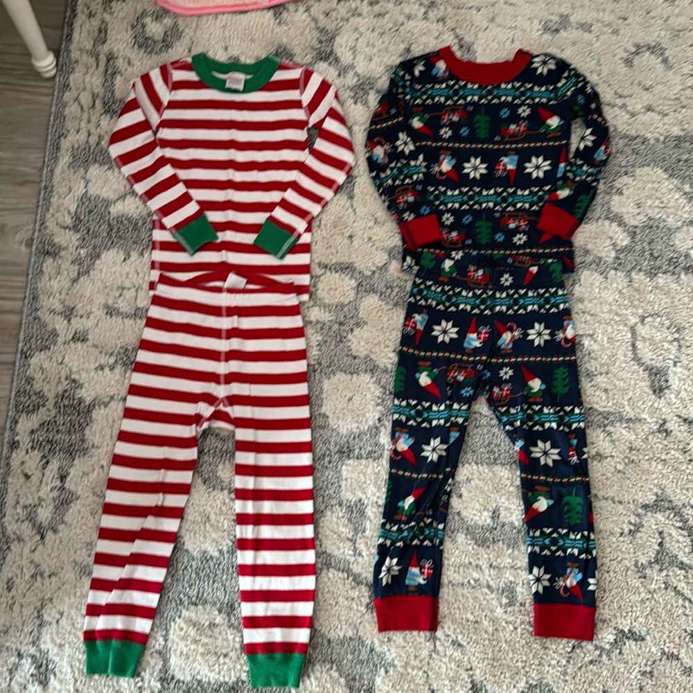 Hanna Anderson holiday PJs - candy cane are basically new! Sold as is.